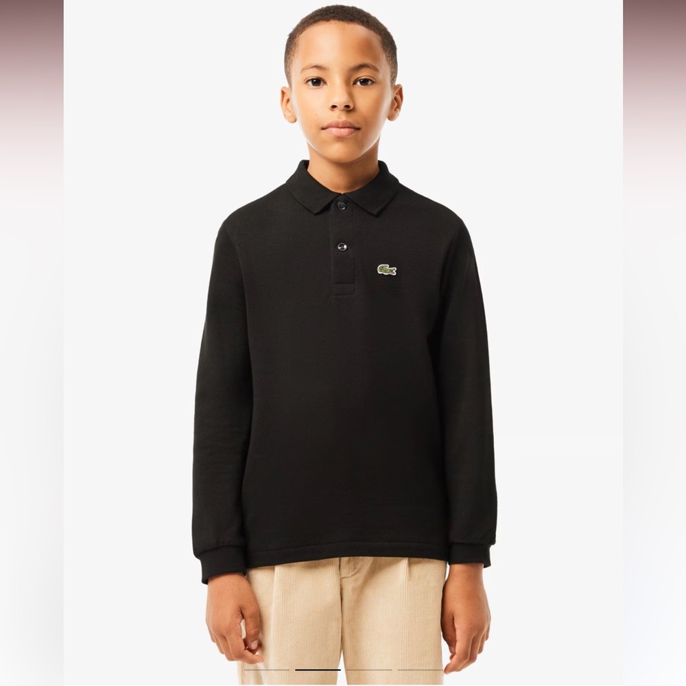 Lacoste Kids Black Polo Shirt size 12